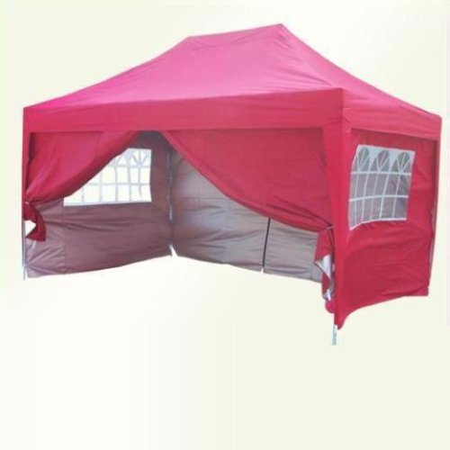 Peaktop 10x15' EZ Pop Up Party Tent Canopy Gazebo Red With Free Carry Bag - Picture 1 of 1