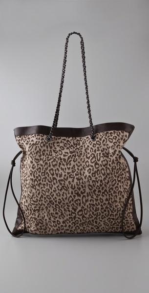 NWT Elie Tahari Viola leopard tote large handbag $298 beige - Picture 1 of 1