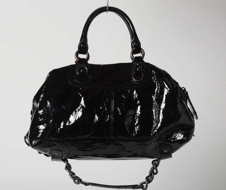 Coach Black Patent Leather Sachel Convertable Shoulder Bag Purse 12948 | eBay