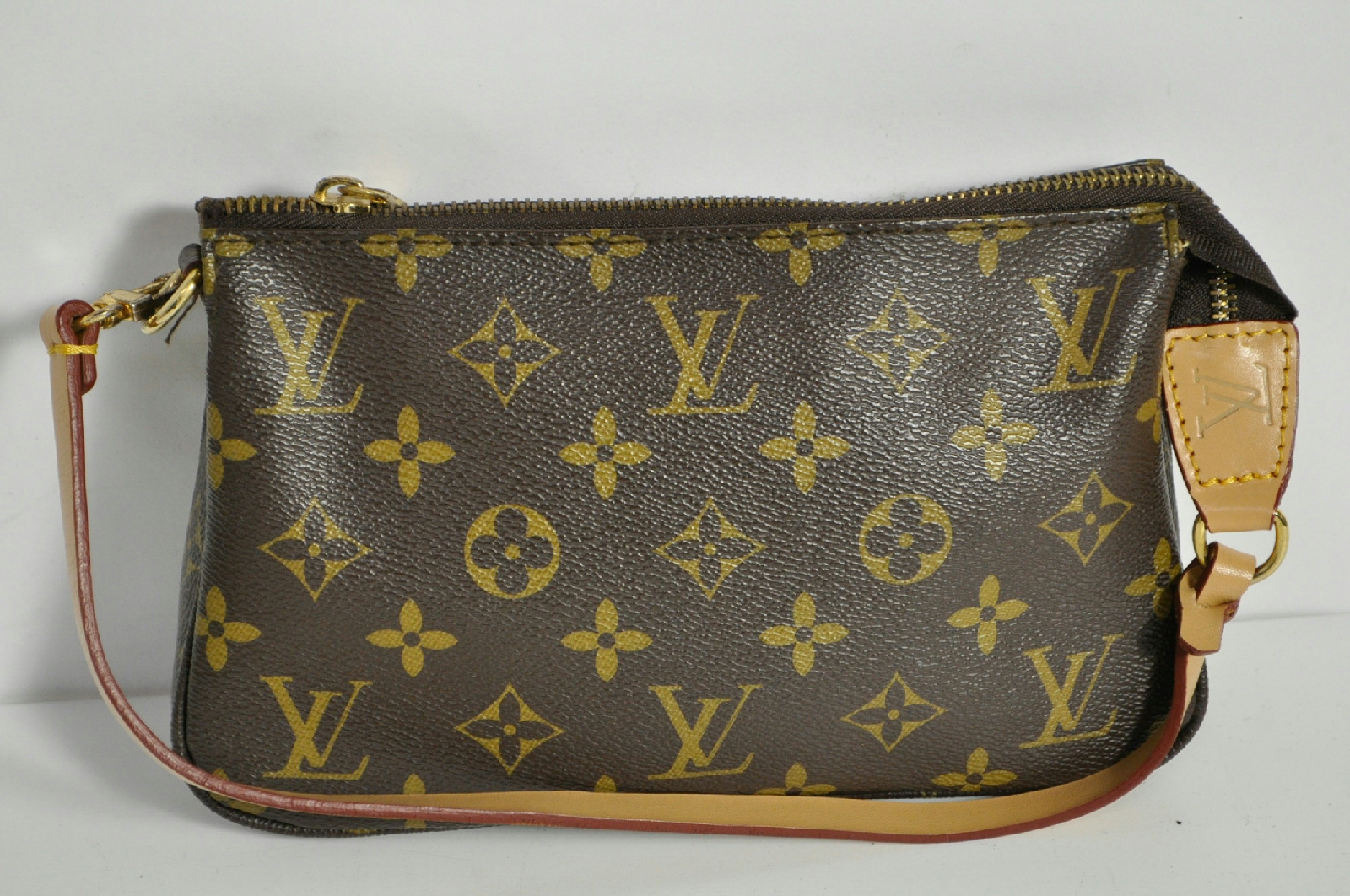 Louis Vuitton Brown SIgnature LV Logo Design Smal Handle Bag Purse | eBay