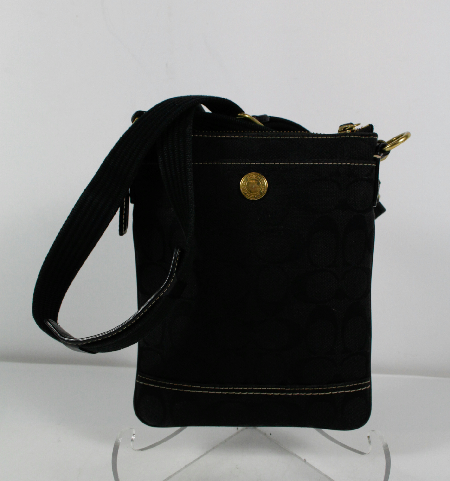 Coach Black Signature Adjustable Strap Cross Body Bag | eBay