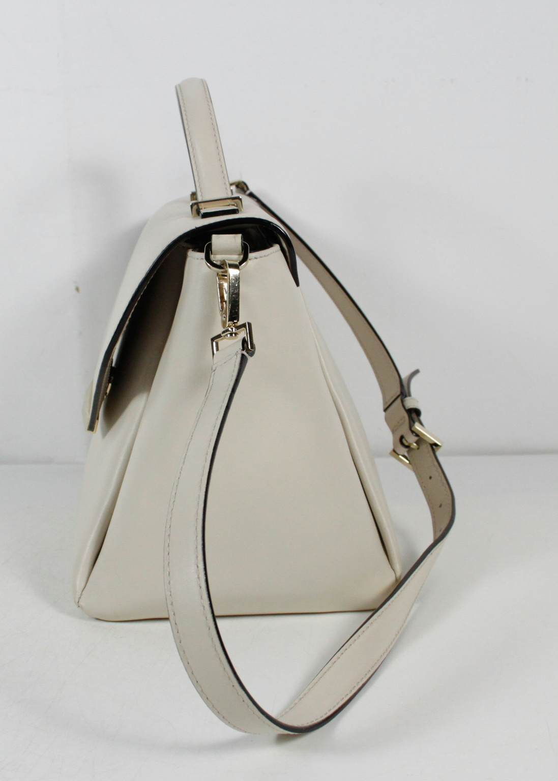 Kate Spade New York Ivory Gold Button Bucket Shoulder Bag Purse | eBay