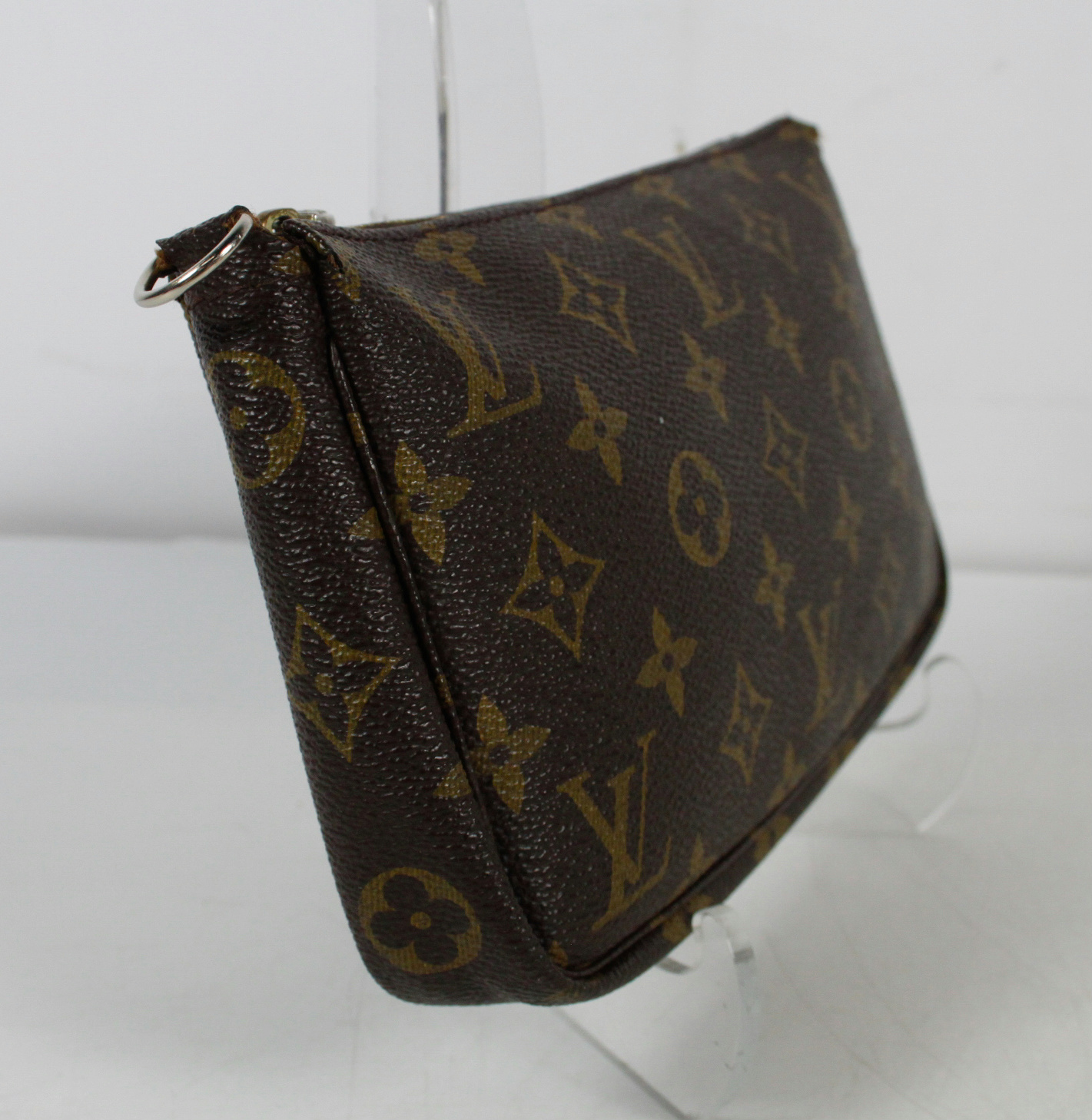 Louis Vuitton Signature LV Brown Zipper Clutch Bag AR #1914 | eBay