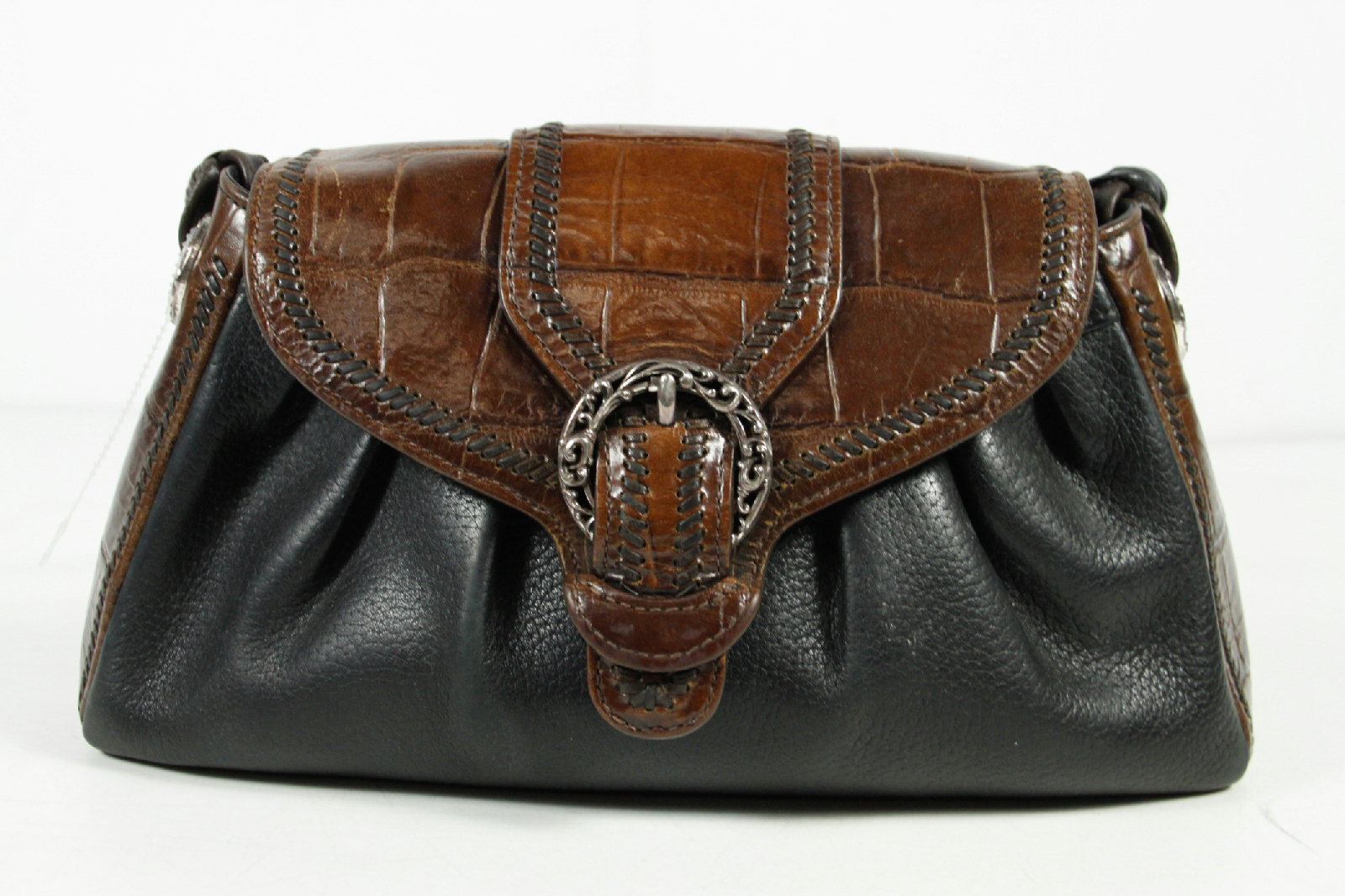 Brighton Black Brown Leather Shoulder Bag | eBay