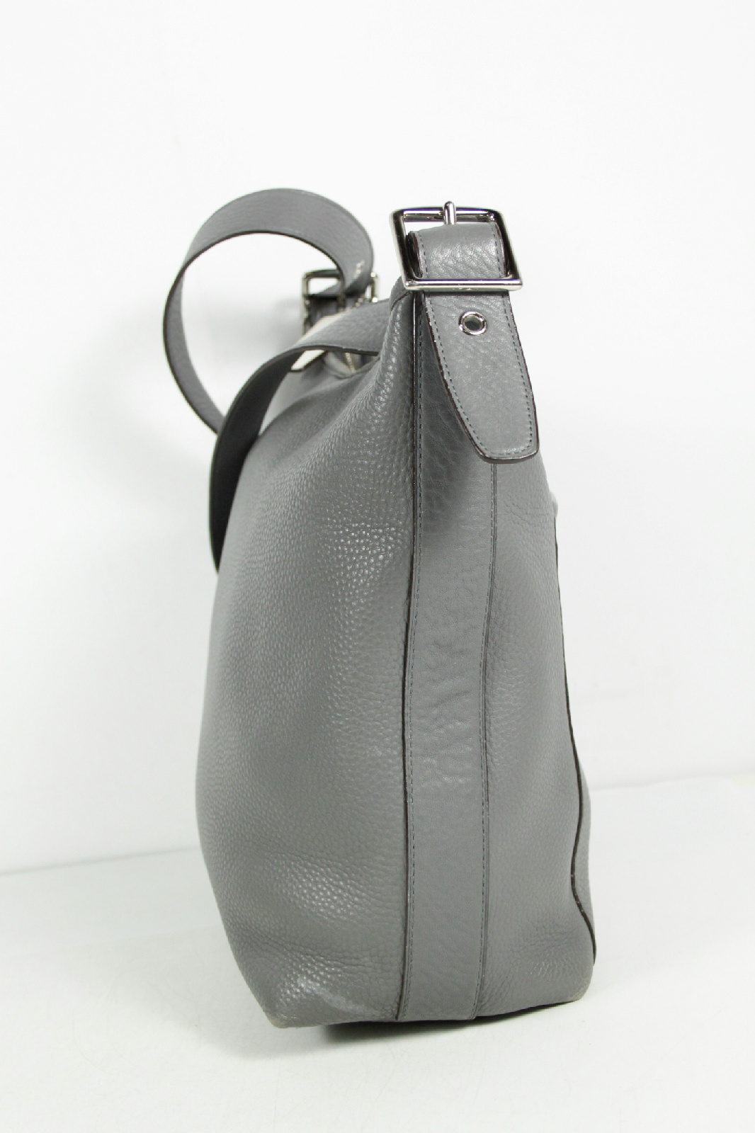 Coach 25678 Gray Leather Pebbled Tassel Zipper Crossbody Bag | eBay