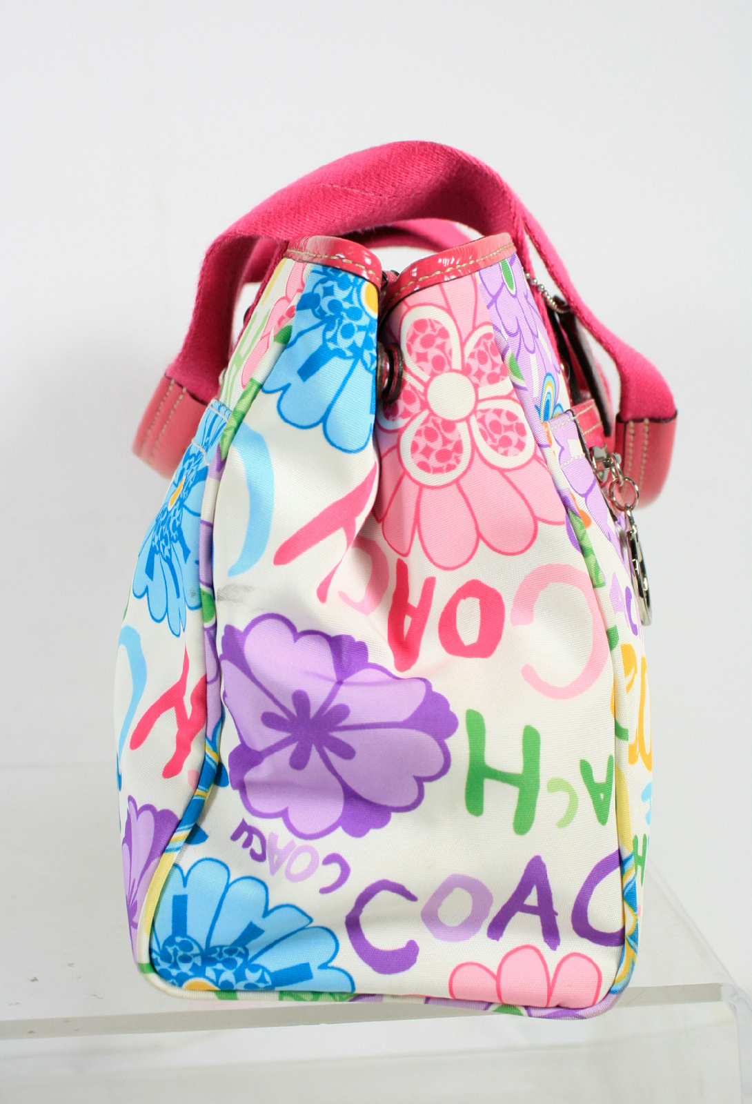 Coach Multi Color Daisy Flower Tote Handbag F 14880 | eBay