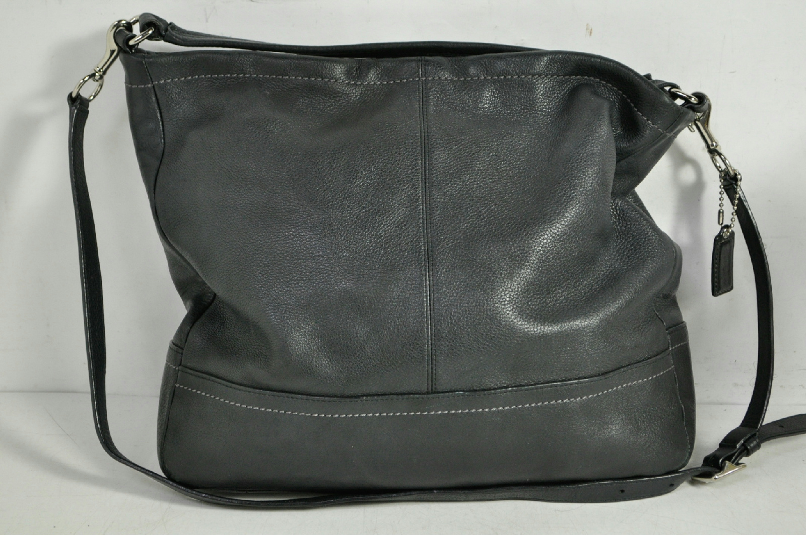 Coach 23293 Black Leather Pebble Zip Hobo Bag
