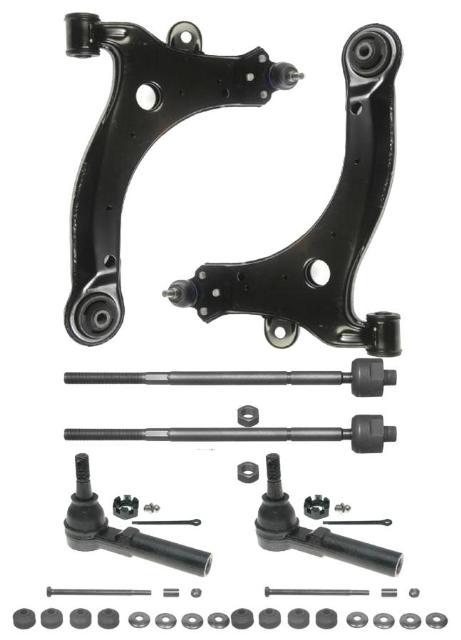 Front Lower Control Arm w Ball Joint Tie Rods Sway Bark Links