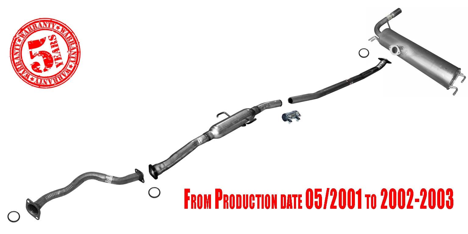 Exhaust System for Toyota RAV4 From Production date 05/2001 to 2003