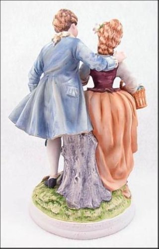 Large VINTAGE Porcelain ANDREA SADEK Figurine COLONIAL Couple #7578 